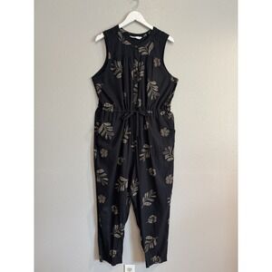 Sonoma Botanical Cotton Rayon Sleeveless Jumpsuit XL Boho Coastal Grandmother